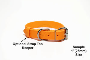 Neon Blaze Orange Biothane Dog Collar - 1 inch (25mm) wide