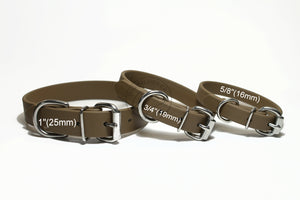 Coyote Tan Biothane Dog Collar - 1 inch (25mm) wide