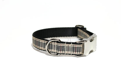 Blackberry tartan - dog collar
