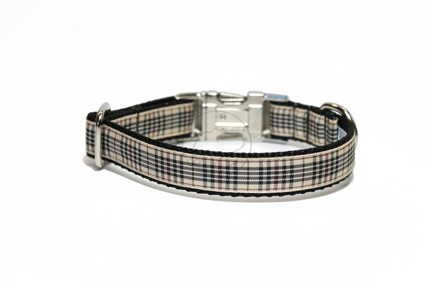 Blackberry tartan - dog collar