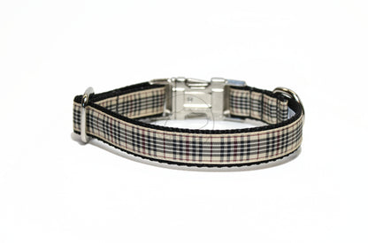 Blackberry tartan - dog collar