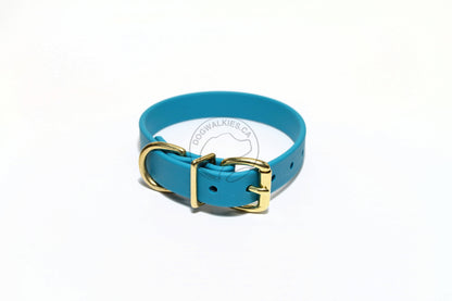 Oasis Blue Biothane Dog Collar - 3/4" (20mm) wide