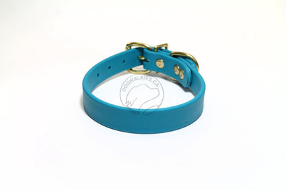 Oasis Blue Biothane Dog Collar - 3/4" (20mm) wide