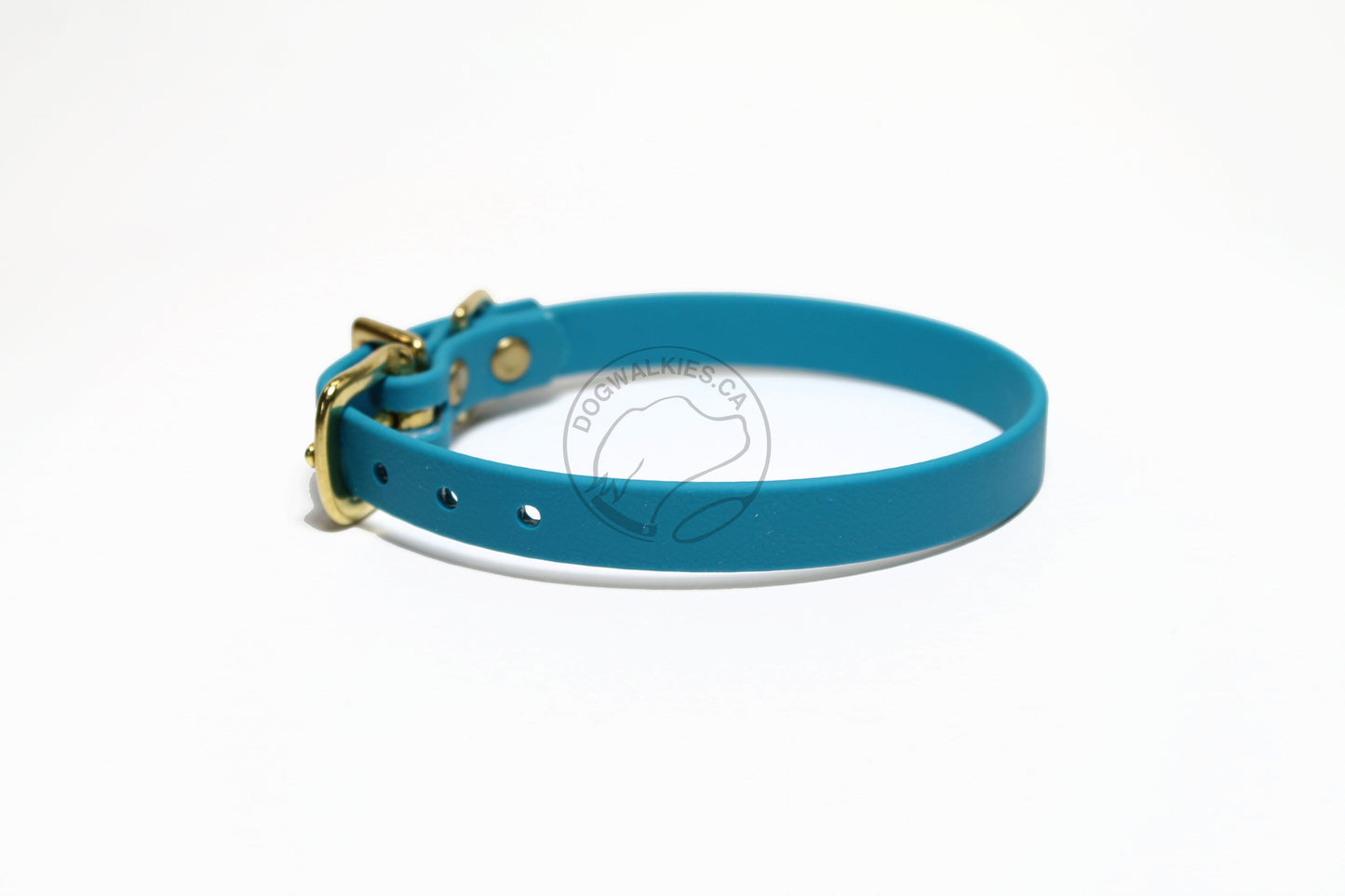 Oasis Blue Biothane Small Dog Collar - 1/2" (12mm) wide
