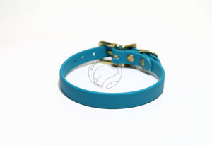 Oasis Blue Biothane Small Dog Collar - 1/2" (12mm) wide