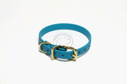Oasis Blue Biothane Small Dog Collar - 1/2" (12mm) wide