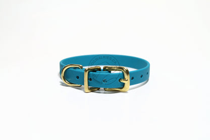 Oasis Blue Biothane Small Dog Collar - 1/2" (12mm) wide
