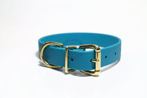 Oasis Blue Biothane Dog Collar - 1 inch (25mm) wide