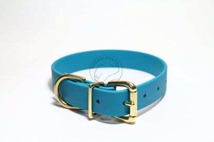 Oasis Blue Biothane Dog Collar - 1 inch (25mm) wide