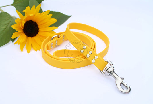 Sunflower Yellow Biothane Large Dog Leash