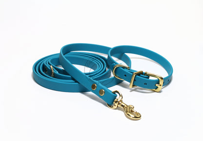 Oasis Blue Biothane Small Dog Collar - 1/2" (12mm) wide