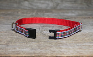 Tartan Cat Collar - Breakaway - 1/2" (12mm) wide