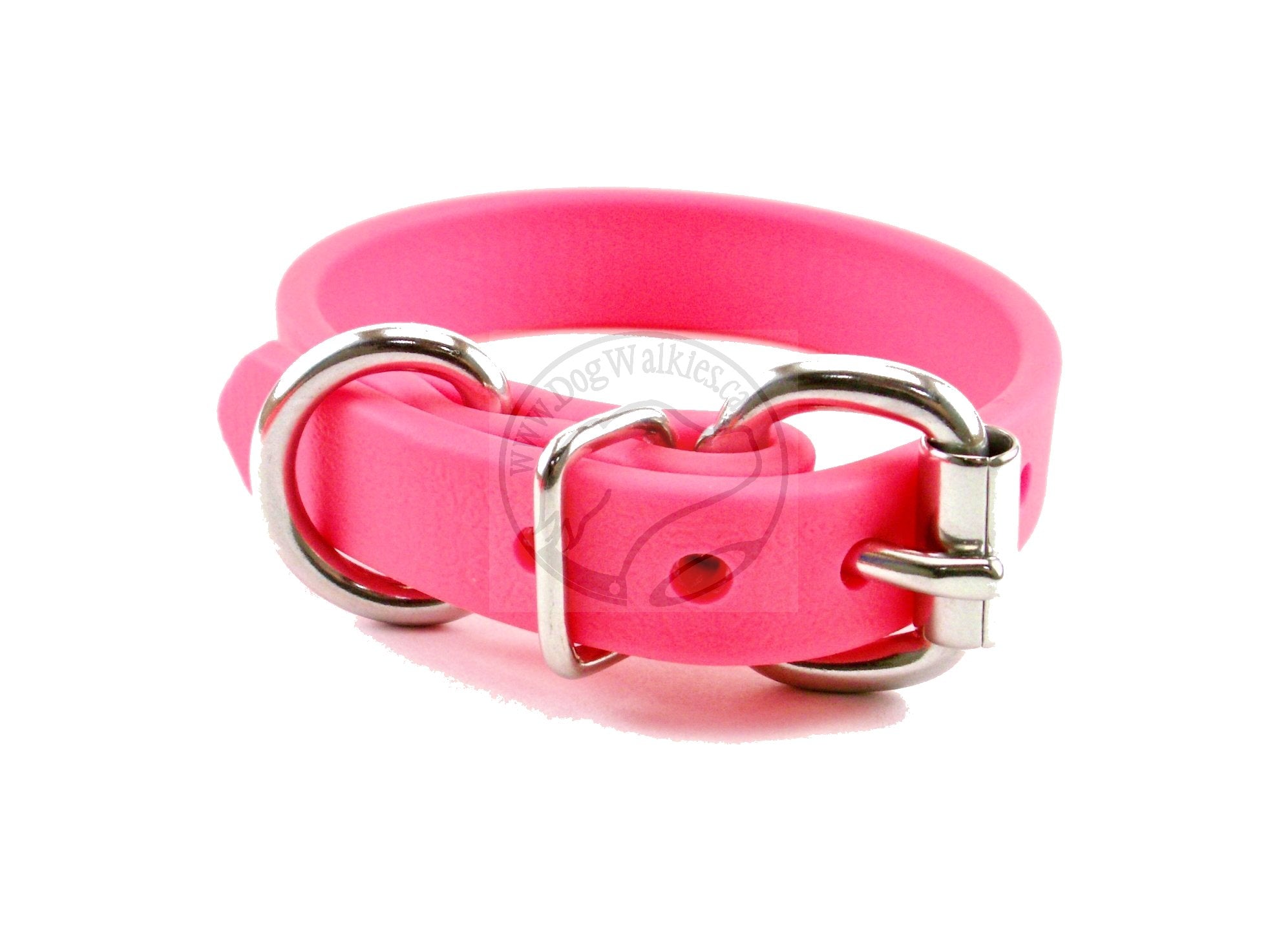 Neon Pink Biothane Dog Collar - 5/8"(16mm) wide