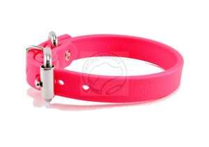 Neon Pink Biothane Dog Collar - 5/8"(16mm) wide