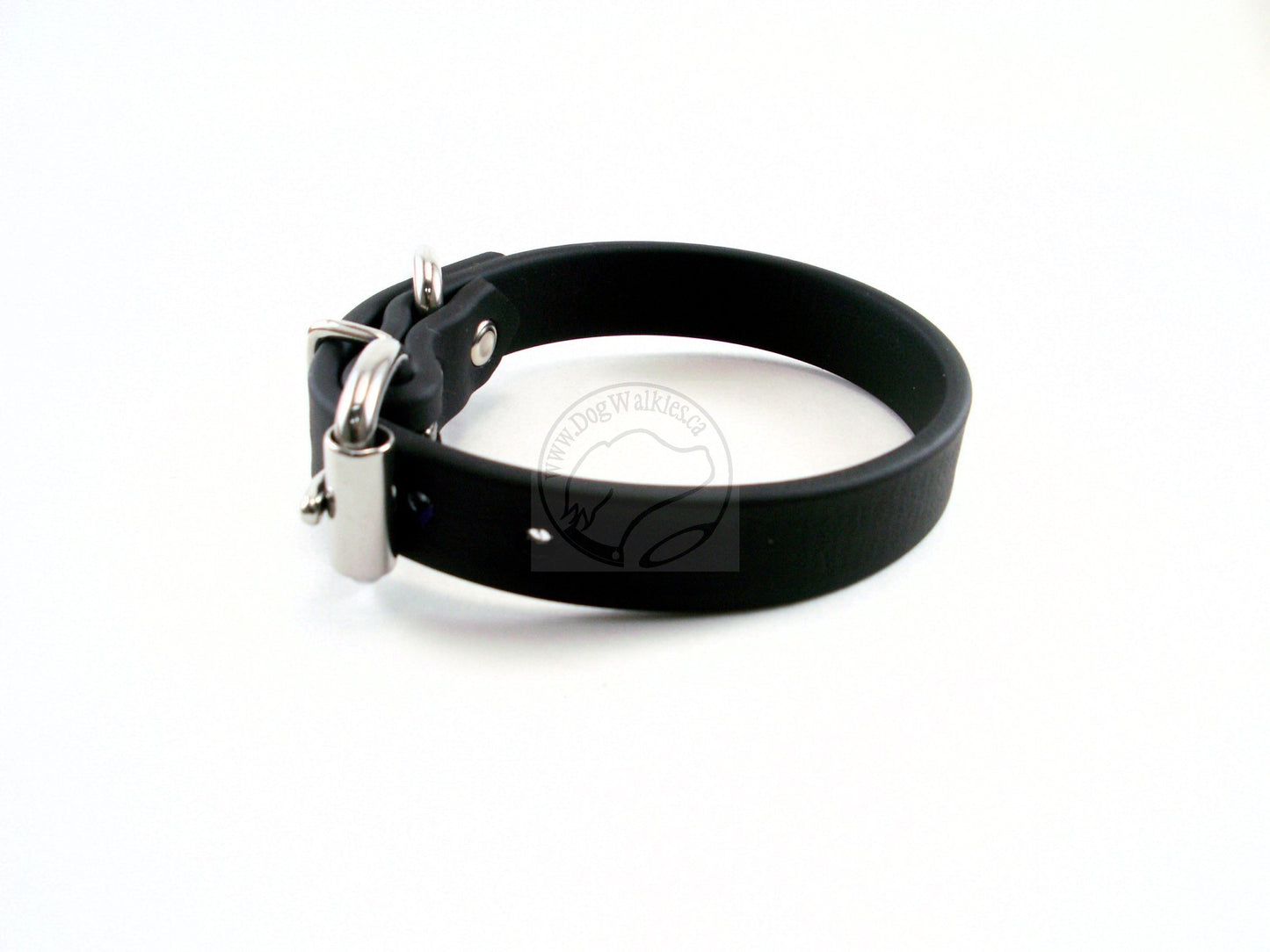 Jet Black Biothane Dog Collar - 5/8"(16mm) wide