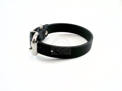 Jet Black Biothane Dog Collar - 5/8"(16mm) wide