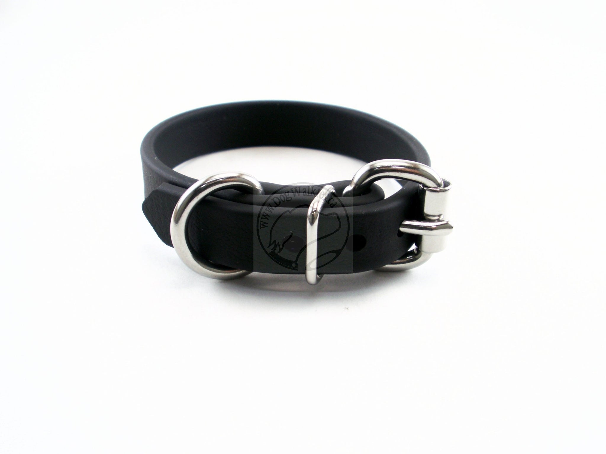Jet Black Biothane Dog Collar - 5/8"(16mm) wide