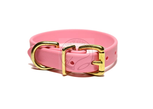 Bubblegum Pink Biothane Dog Collar - 3/4" (20mm) wide