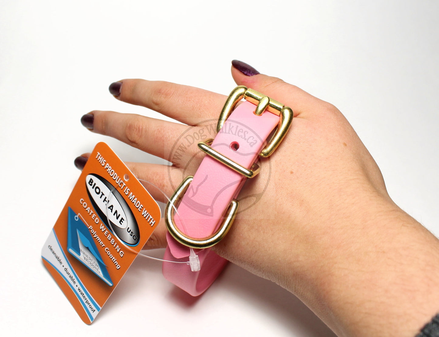 Bubblegum Pink Biothane Dog Collar - 3/4" (20mm) wide