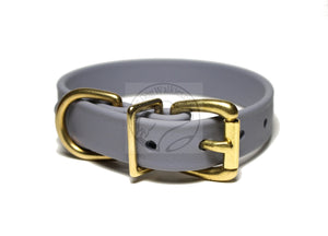 Stormy Gray Biothane Dog Collar - 3/4" (20mm) wide