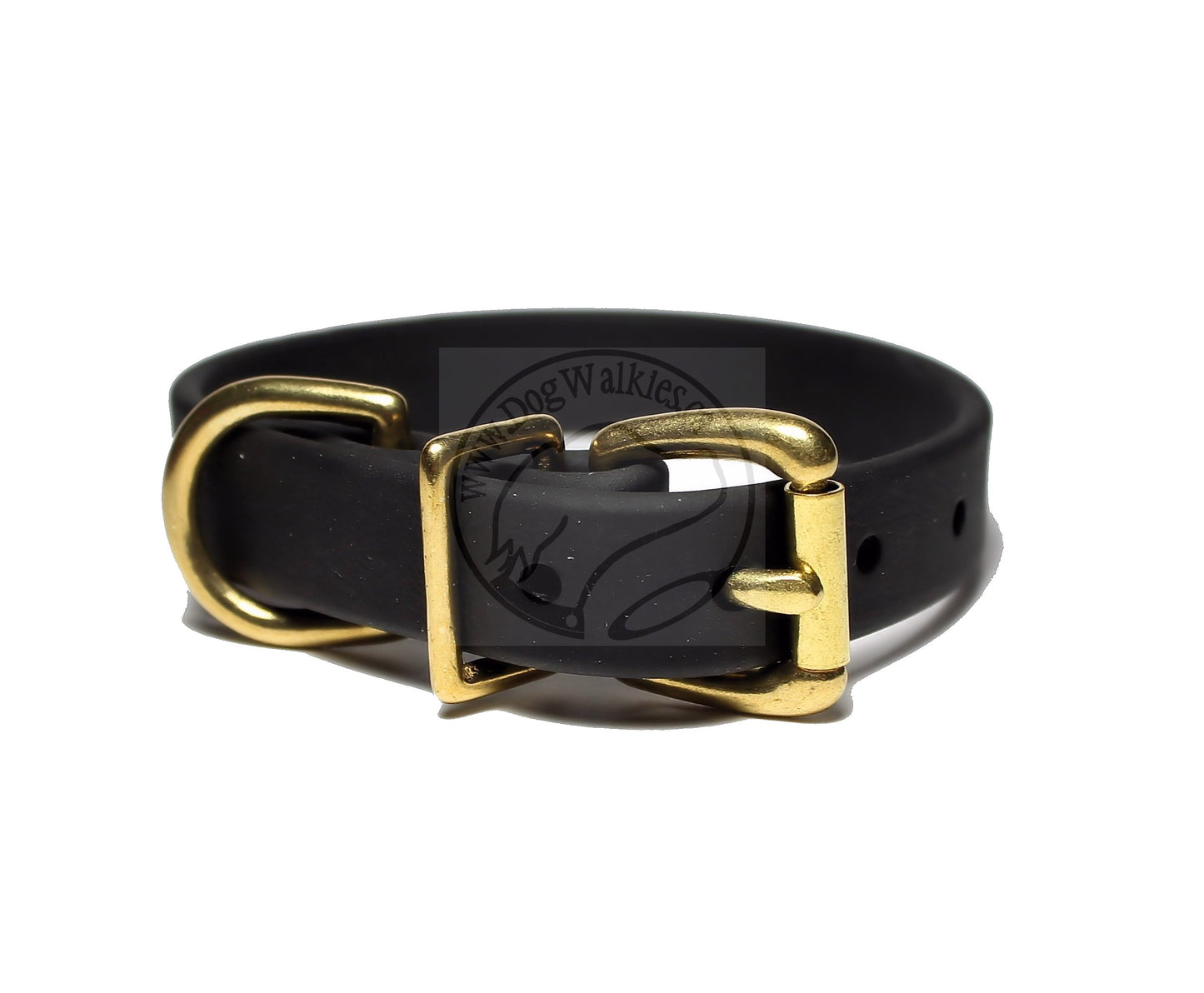 Jet Black Biothane Dog Collar - 3/4" (20mm) wide