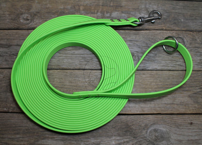 Extra Heavy Weight 3/4" (20mm) Waterproof Tracking Recall Long Line - leash for extra large to large dogs