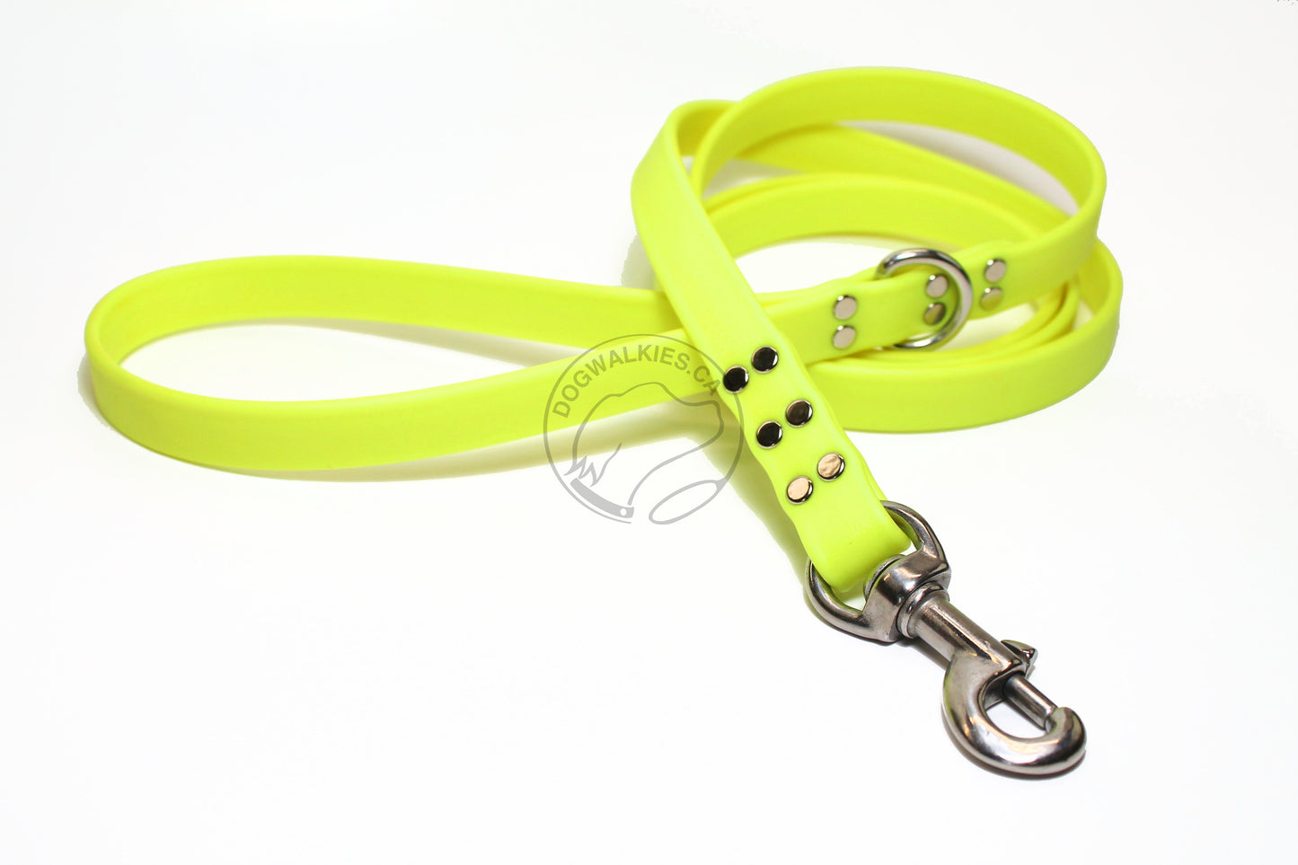 Neon Yellow Biothane Large Dog Leash