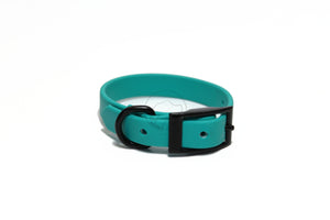 Matte Black Hardware Biothane Dog Collar - 35 colours - all sizes & widths