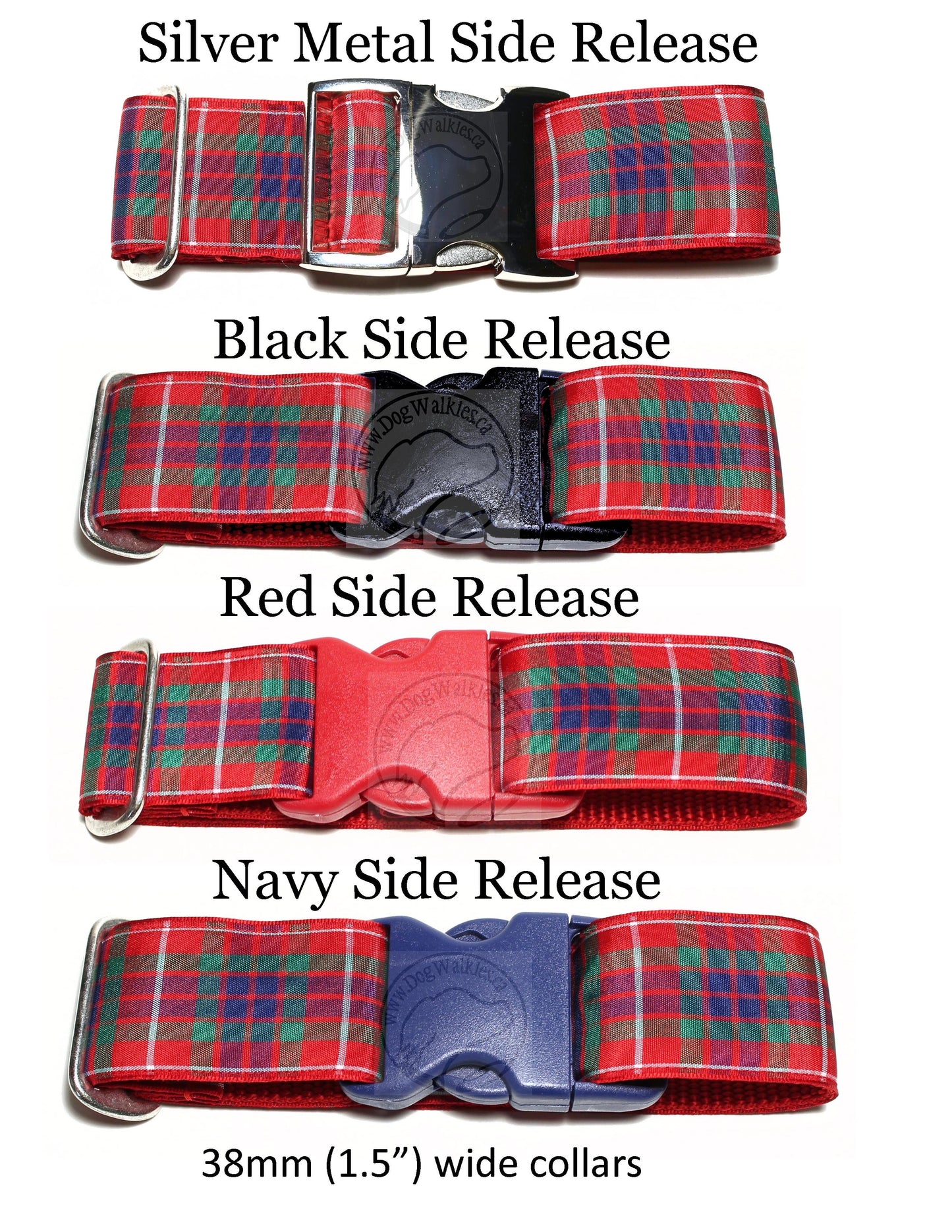 Fraser Clan tartan - dog collar