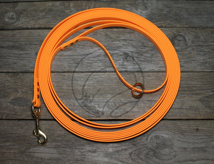 Bright Pumpkin Orange Waterproof Tracking Recall Long Line