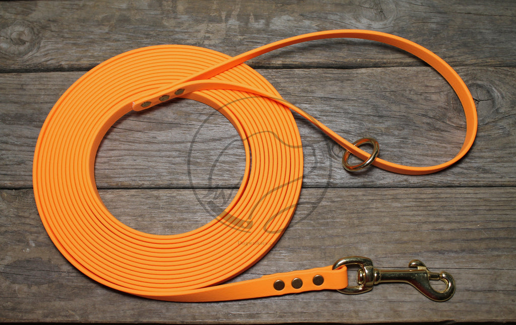 Bright Pumpkin Orange Waterproof Tracking Recall Long Line