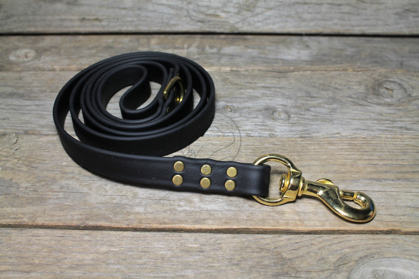 Jet Black Biothane Large Dog Leash