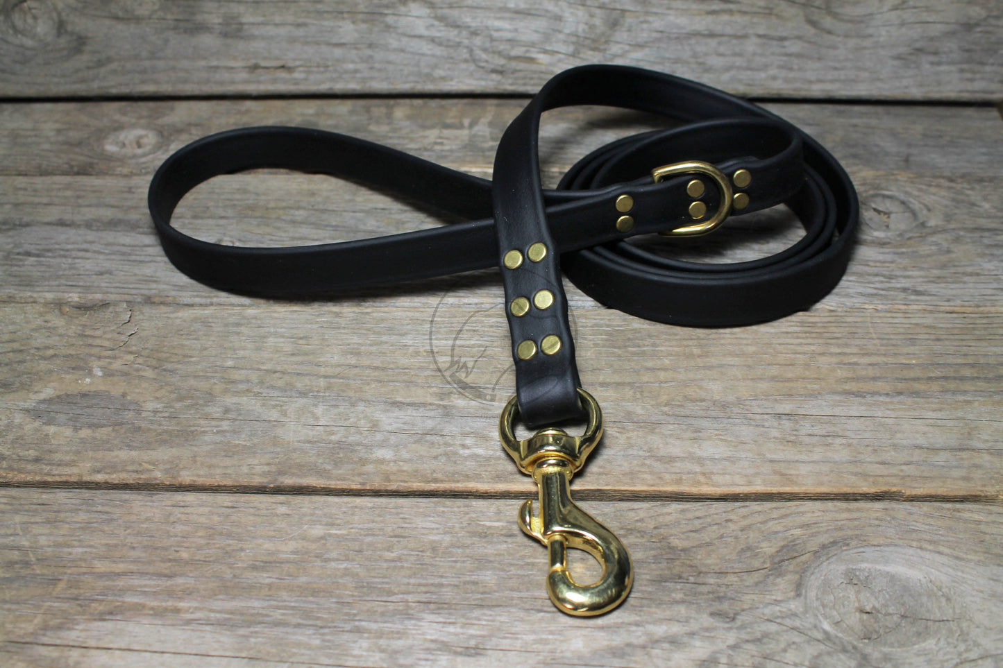 Jet Black Biothane Large Dog Leash