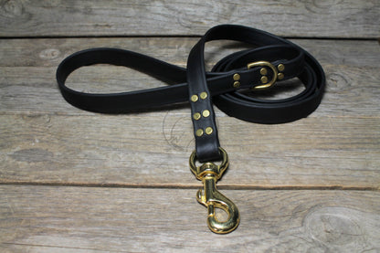 Jet Black Biothane Large Dog Leash