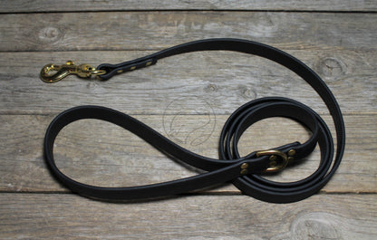 Jet Black Biothane Large Dog Leash