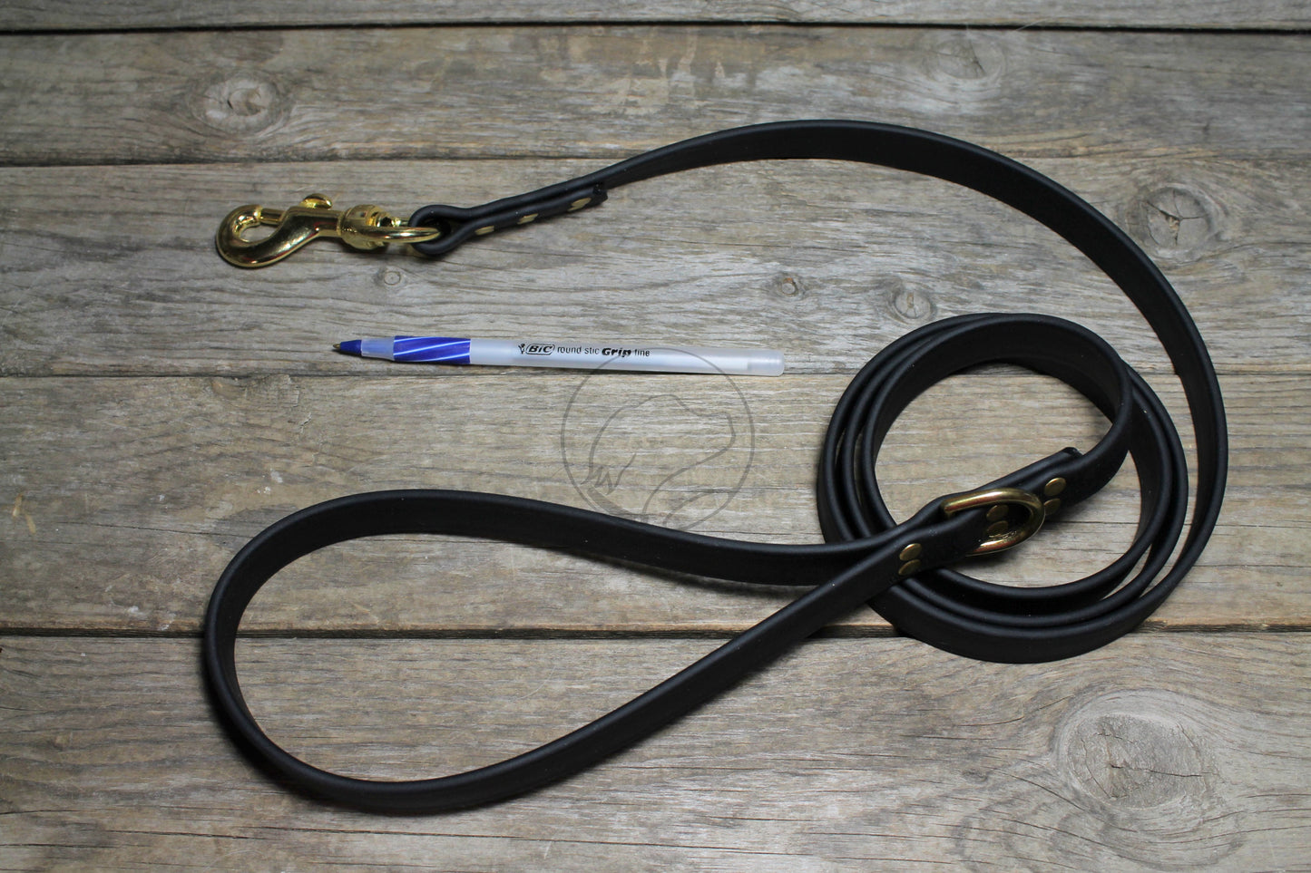 Jet Black Biothane Large Dog Leash