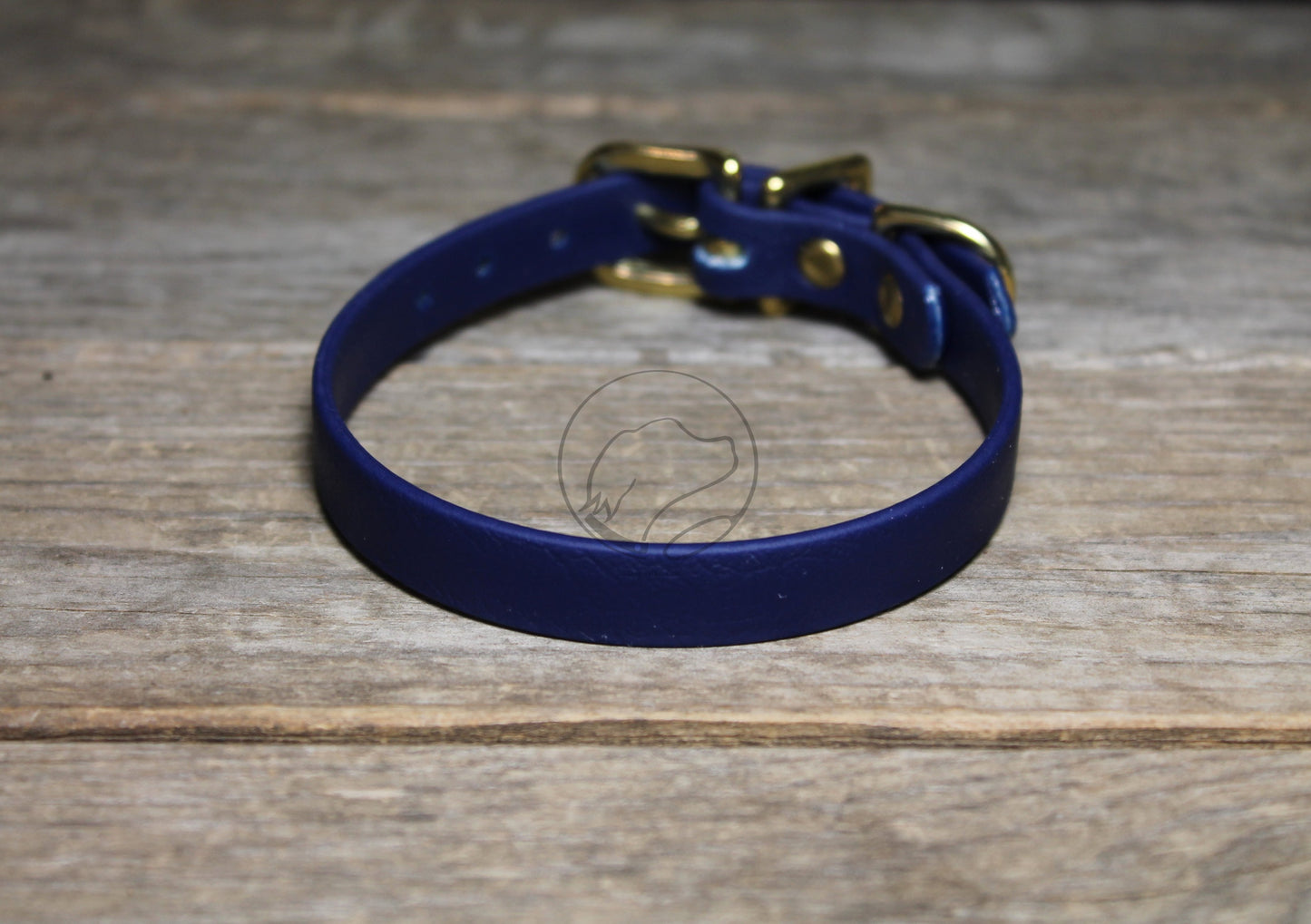 Navy Blue Biothane Small Dog Collar - 1/2" (12mm) wide