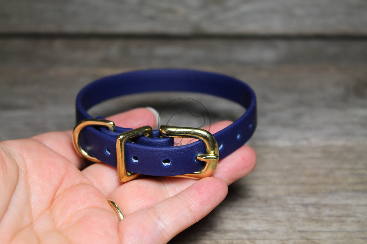 Navy Blue Biothane Small Dog Collar - 1/2" (12mm) wide
