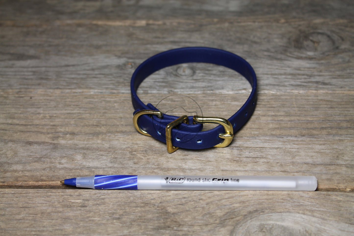 Navy Blue Biothane Small Dog Collar - 1/2" (12mm) wide