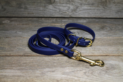 Navy Blue Biothane Small Dog Collar - 1/2" (12mm) wide