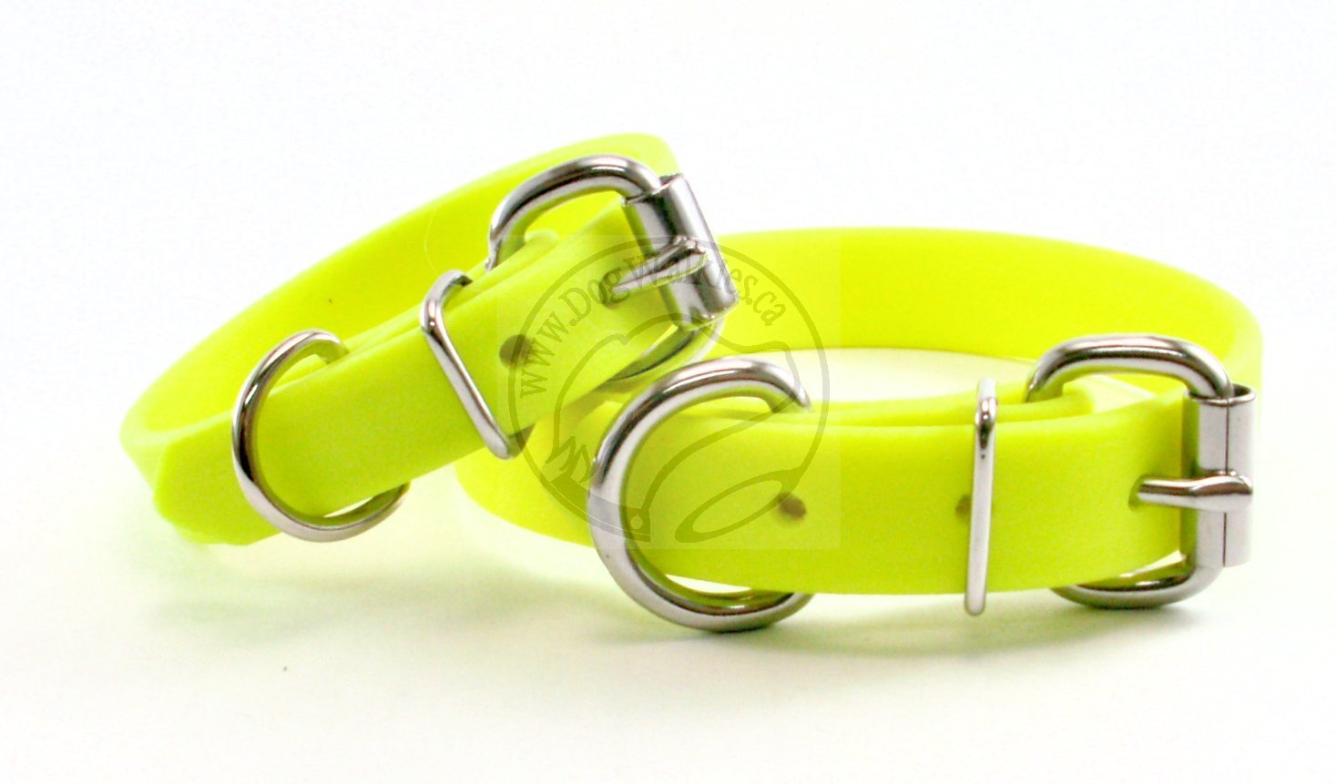 Neon Yellow Biothane Dog Collar - 5/8"(16mm) wide