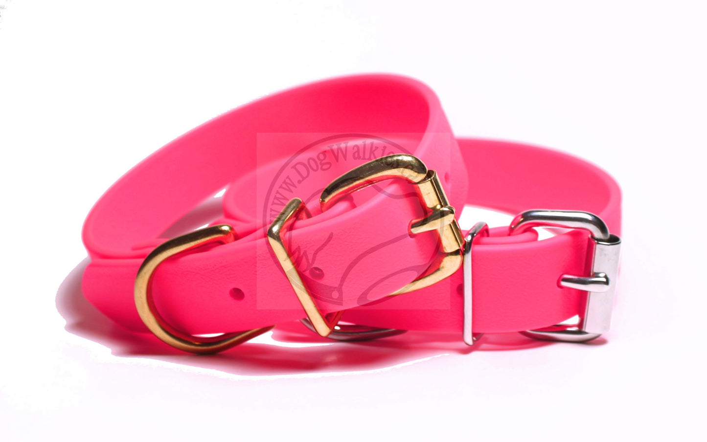 Neon Pink Biothane Dog Collar - 1 inch (25mm) wide