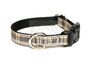 Blackberry tartan - dog collar