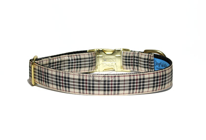 Blackberry tartan - dog collar