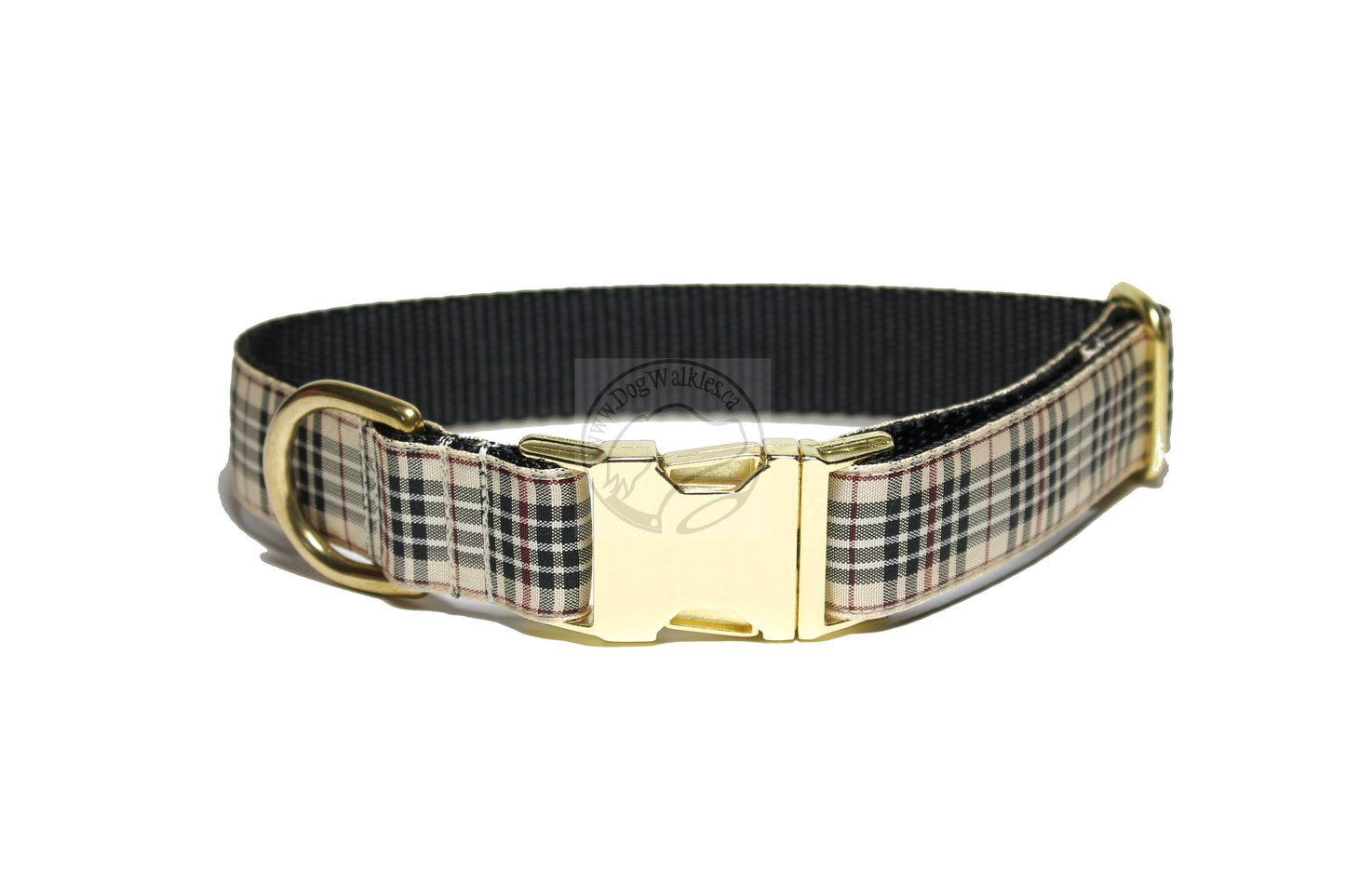 Blackberry tartan - dog collar