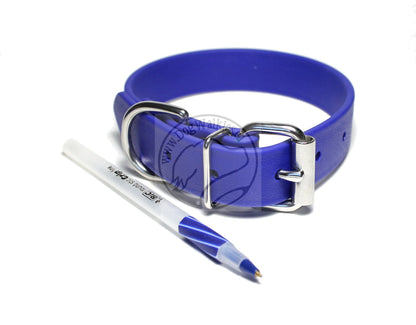 Royal Blue Biothane Dog Collar - 1 inch (25mm) wide