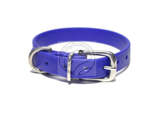 Royal Blue Biothane Small Dog Collar - 1/2" (12mm) wide