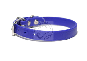 Royal Blue Biothane Small Dog Collar - 1/2" (12mm) wide