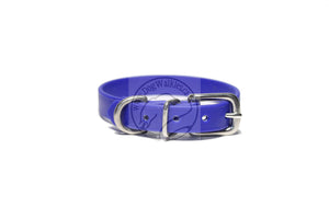 Royal Blue Biothane Small Dog Collar - 1/2" (12mm) wide