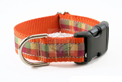 Fall Plaid - tartan dog collar